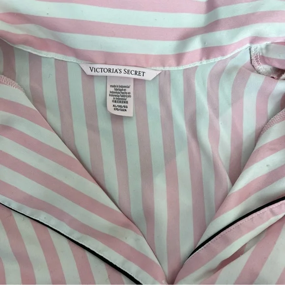 Victoria's Secret Pink and White Striped Pajama Set - Picture 3 of 3
